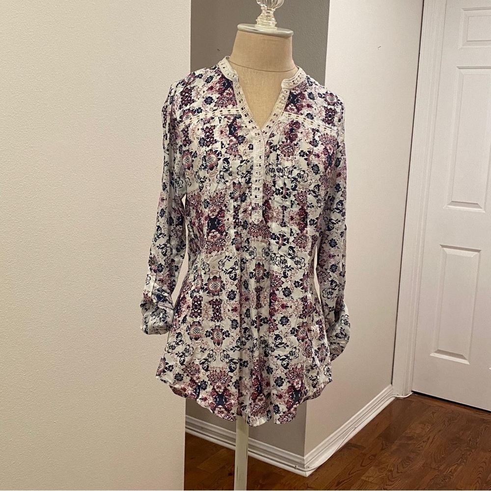 Vintage America XS Floral Blouse NWT